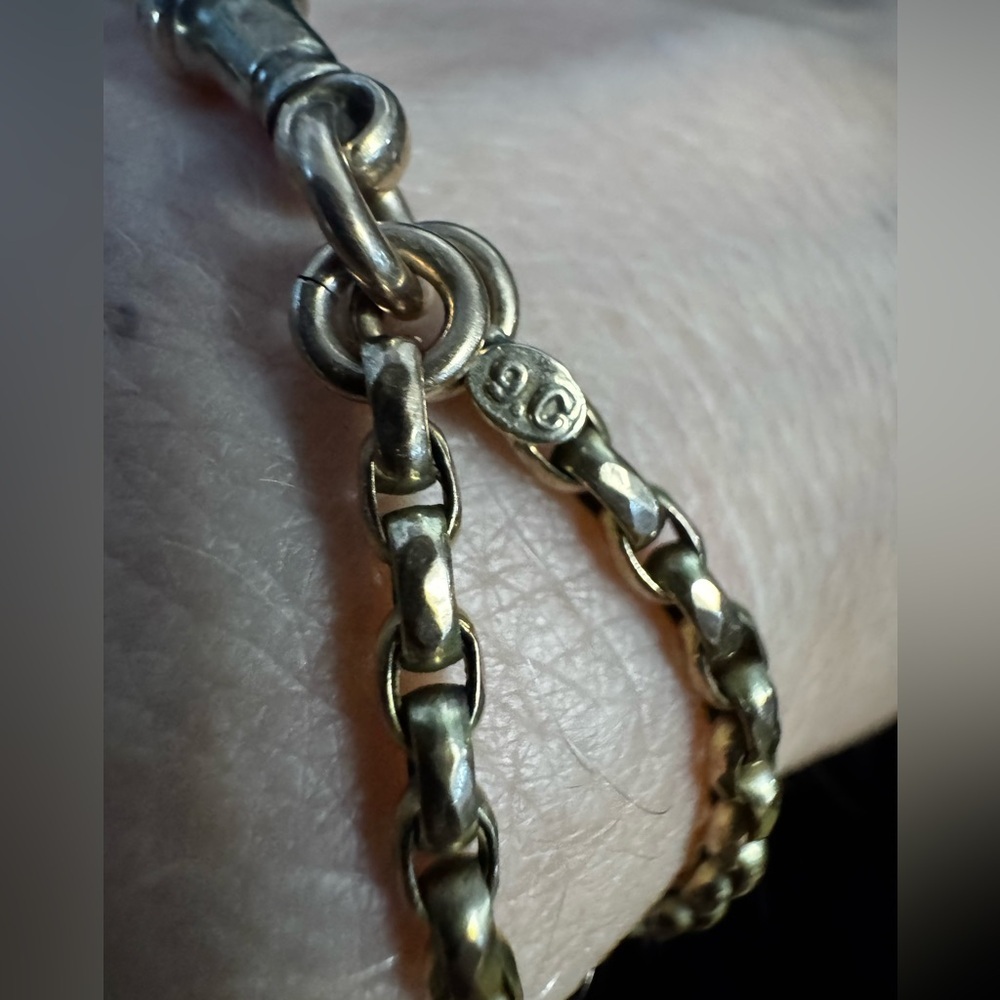 Antique 9ct Yellow Gold Muff Chain Watch Chain Necklace - Picture 8 of 9